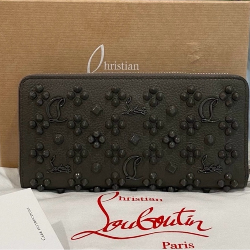 Christian Louboutin Loubithesky Spiked Calfskin Wallet